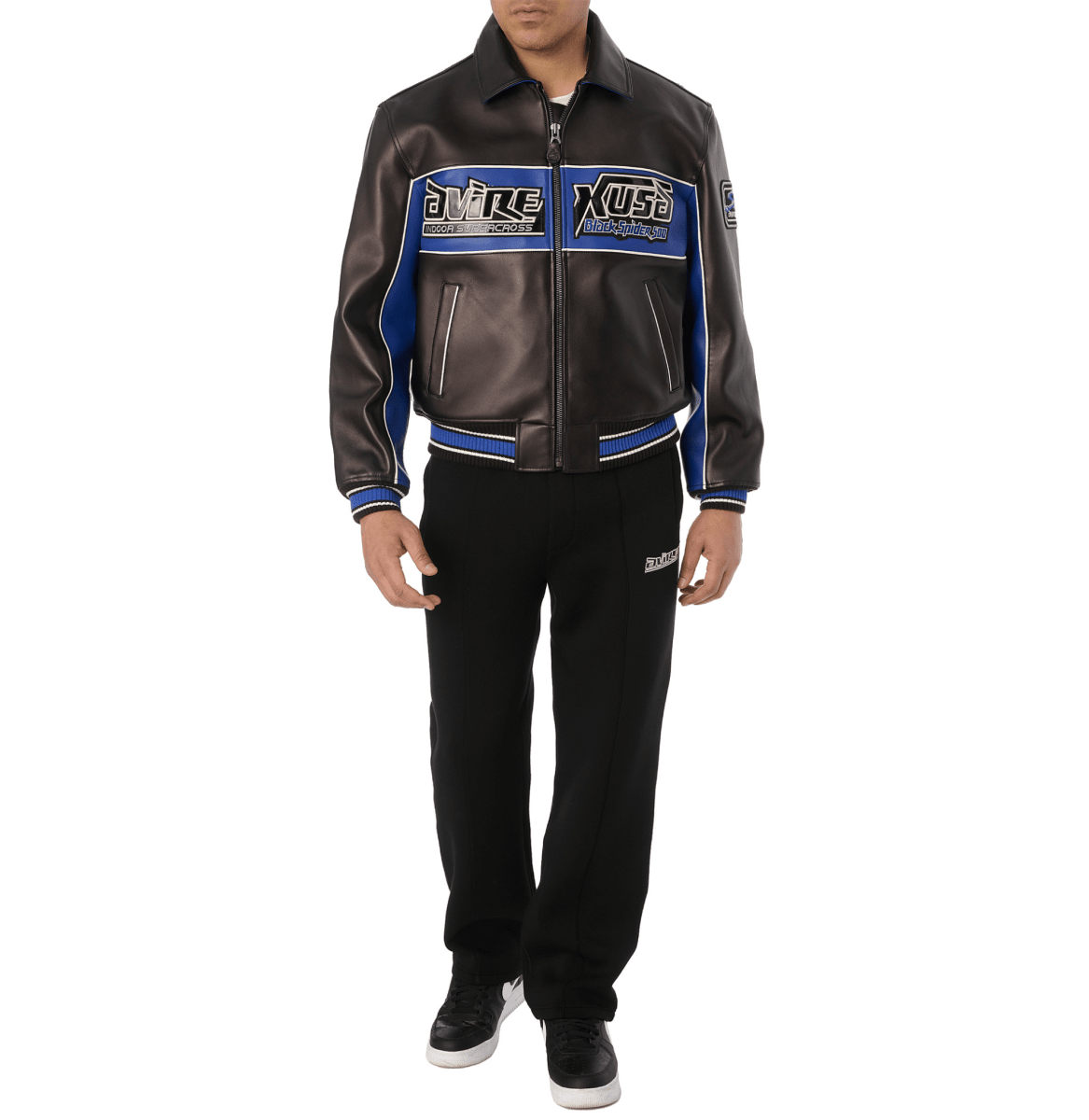 BLACK SPIDER RACER JACKET - Vox Leather