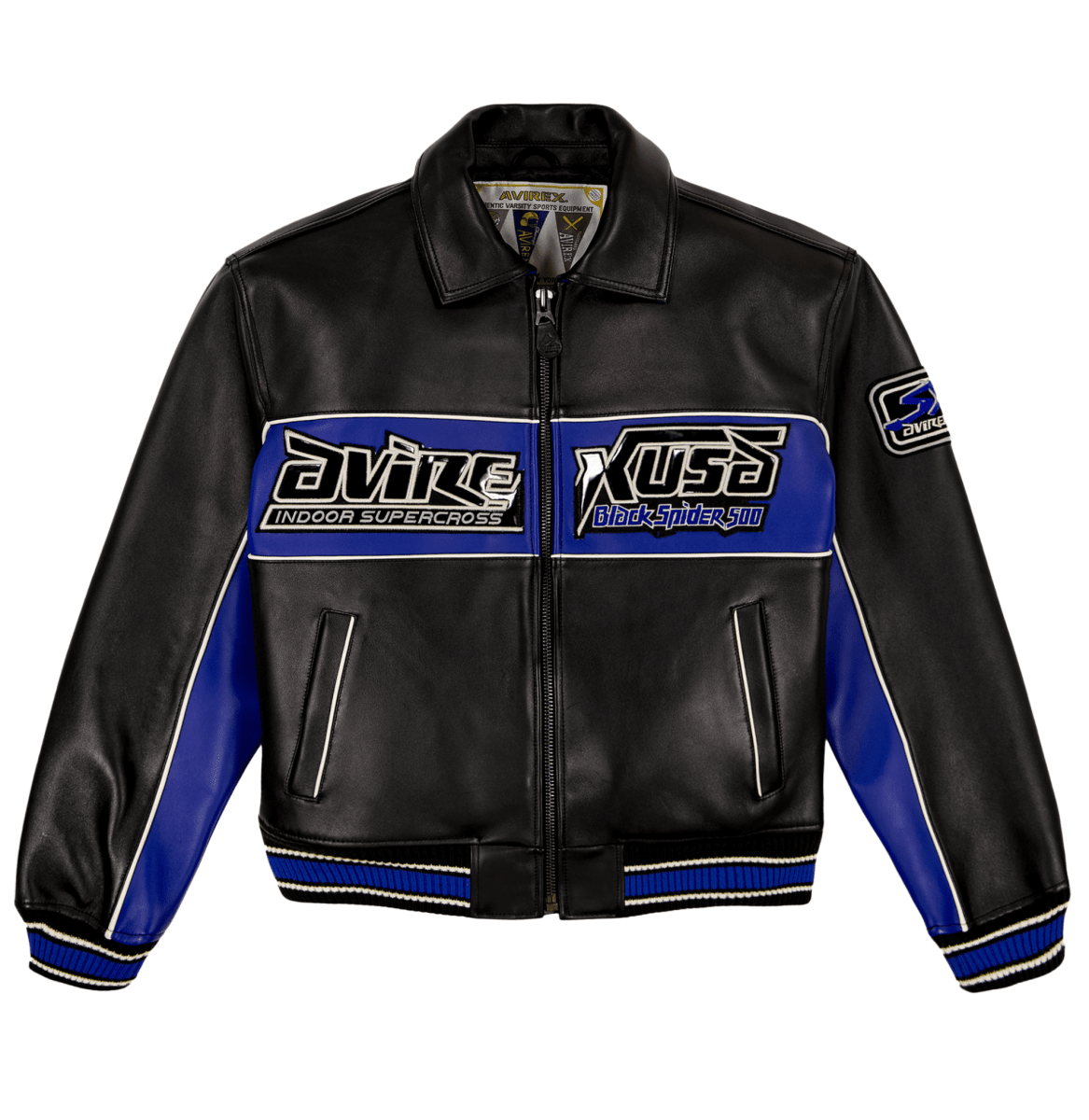 BLACK SPIDER RACER JACKET - Vox Leather