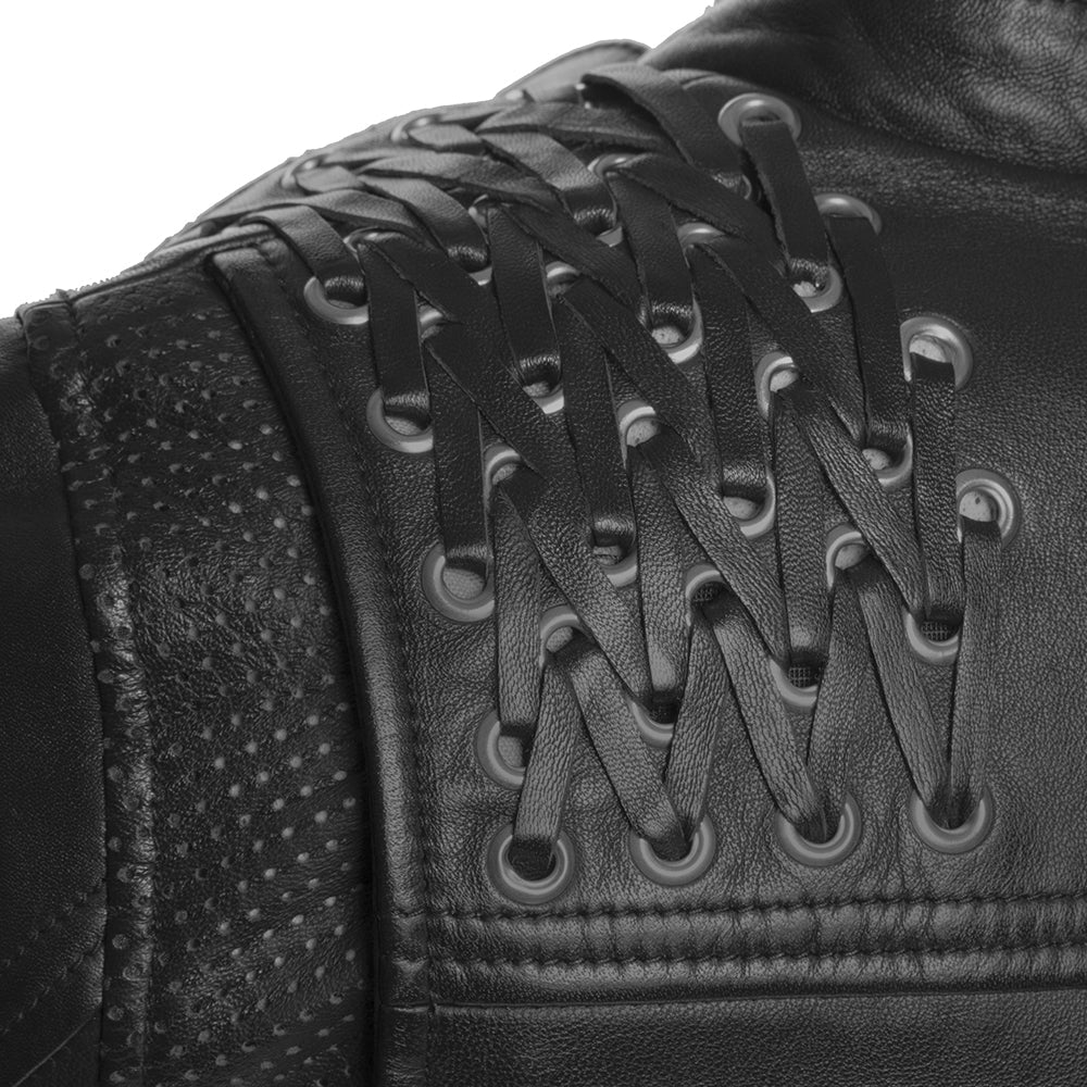 Black Widow - Women's Motorcycle Leather Jacket - Vox Leather