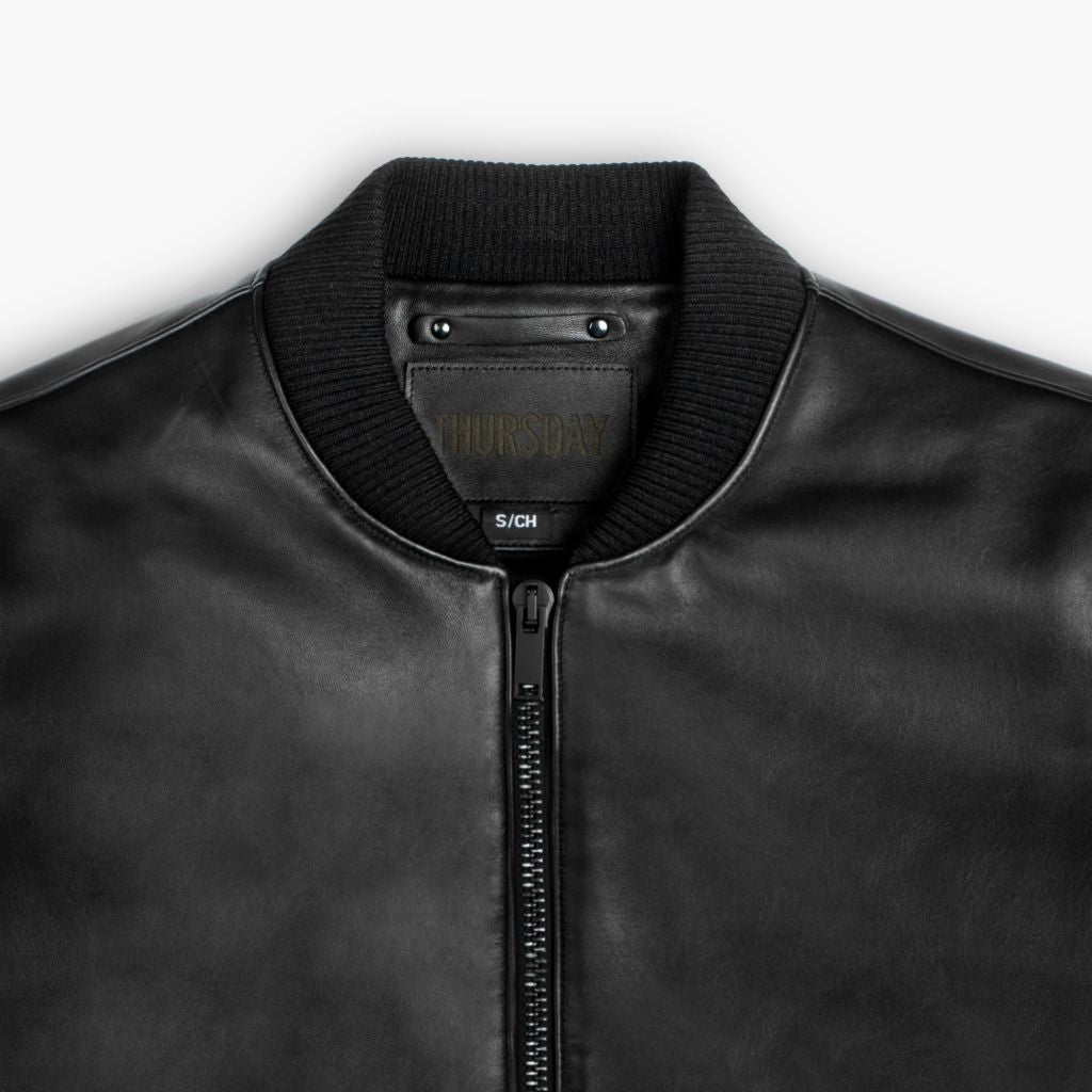 Bomber Jacket | Black - Rare Leather