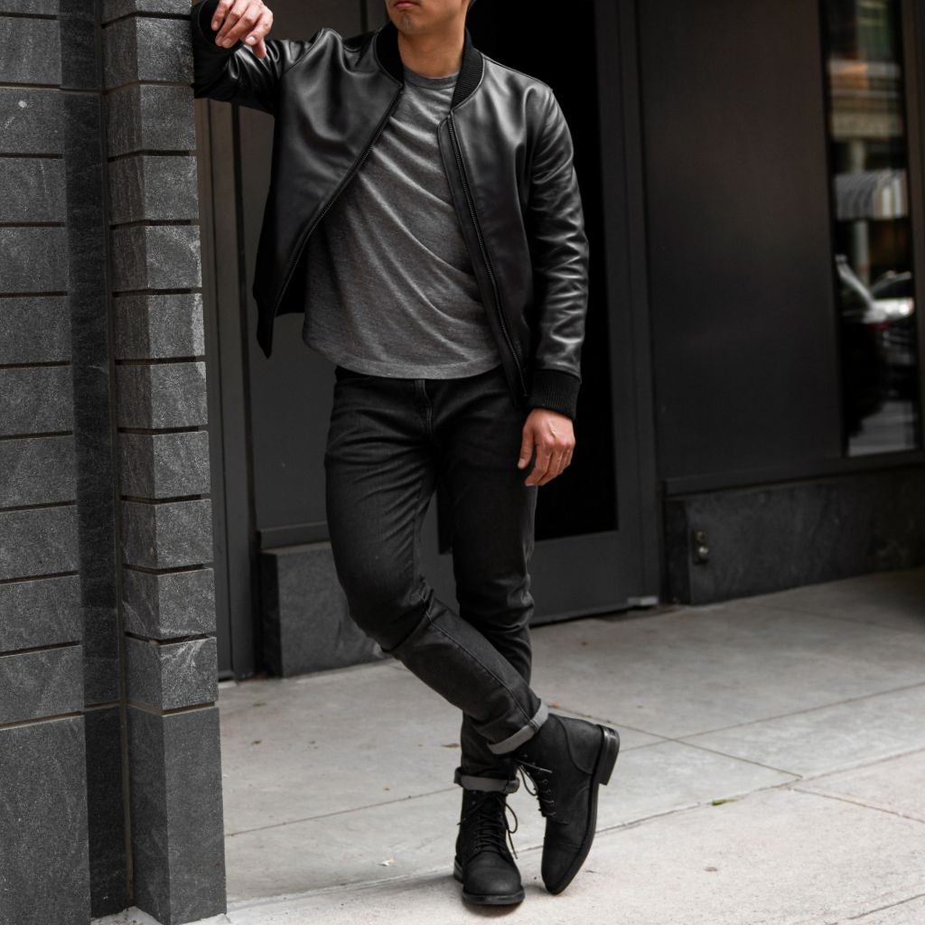 Bomber Jacket | Black - Rare Leather