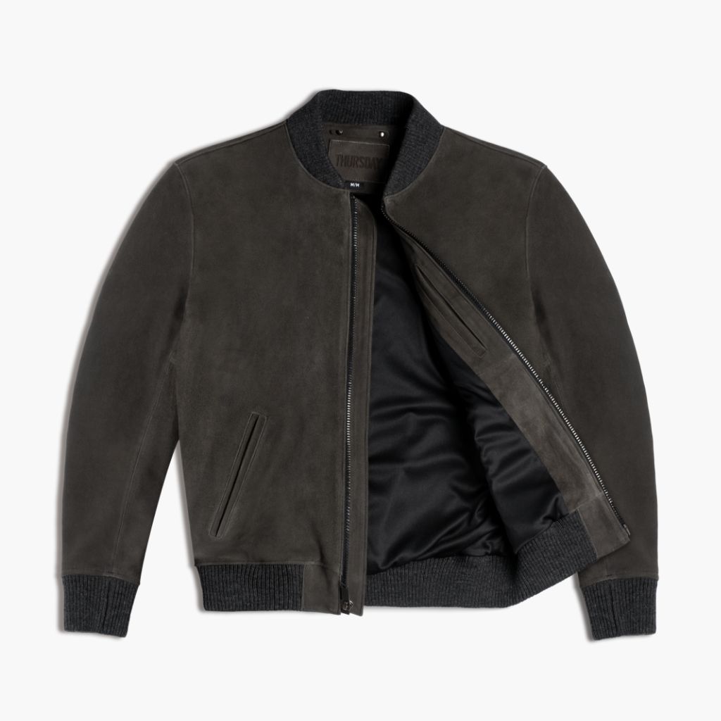 Bomber Jacket | Dark Grey - Rare Leather
