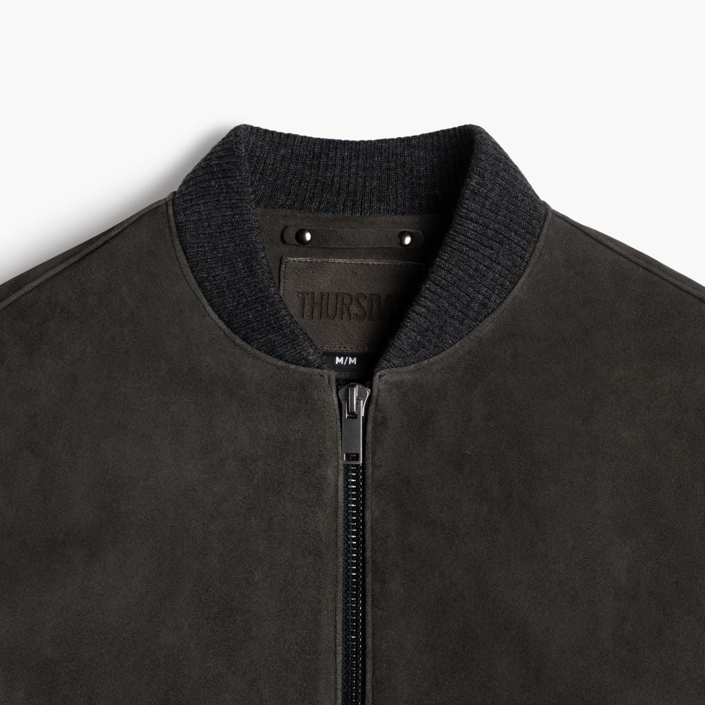 Bomber Jacket | Dark Grey - Rare Leather