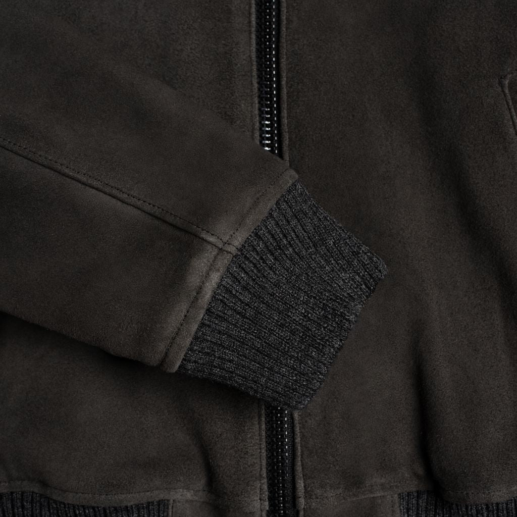Bomber Jacket | Dark Grey - Rare Leather