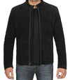 Bond Men's Black Casual Suede Jacket - Rare Leather
