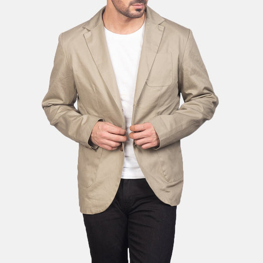 Borges Beige Blazer - Rare Leather
