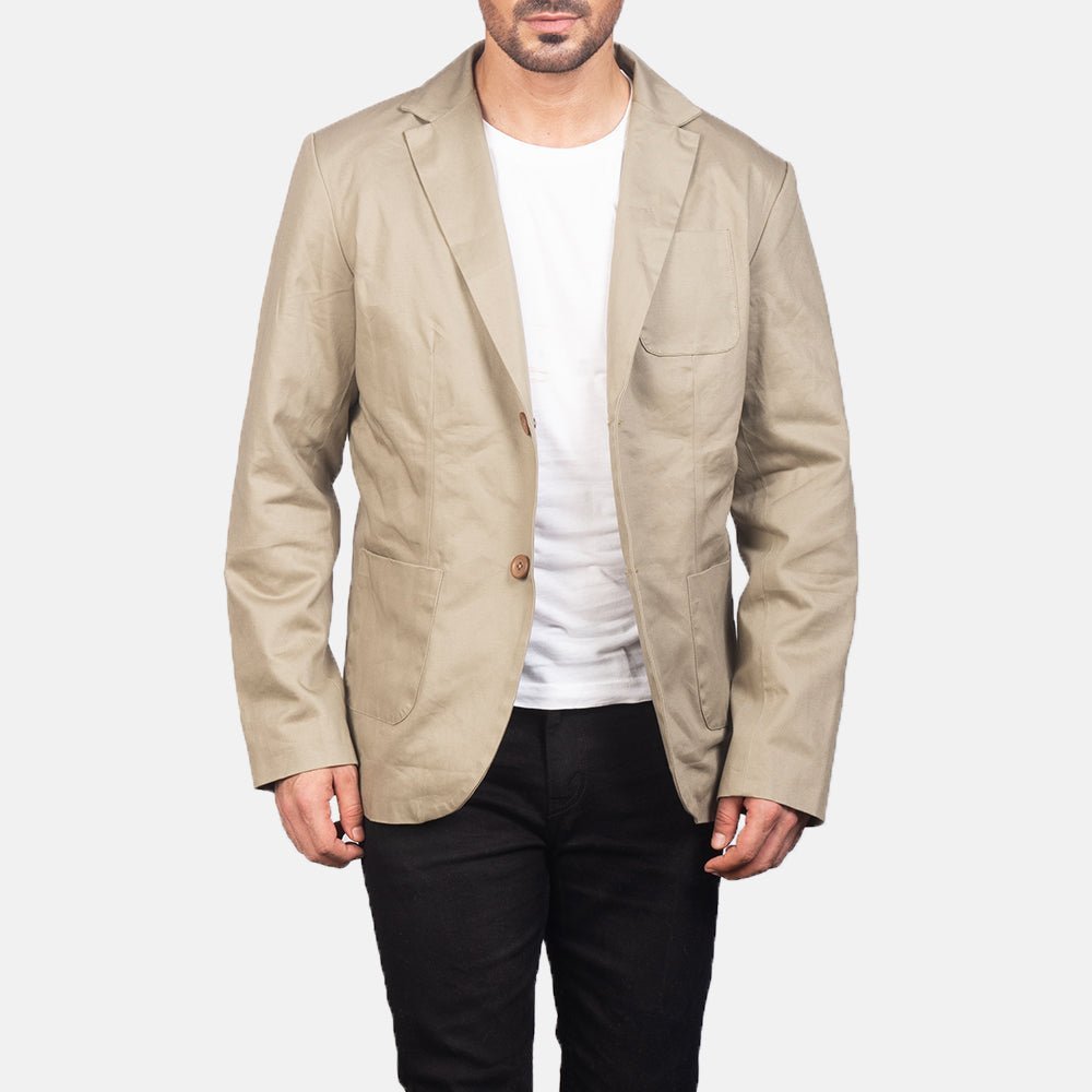 Borges Beige Blazer - Vox Leather