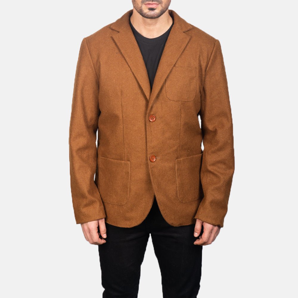 Borges Khaki Wool Blazer - Rare Leather