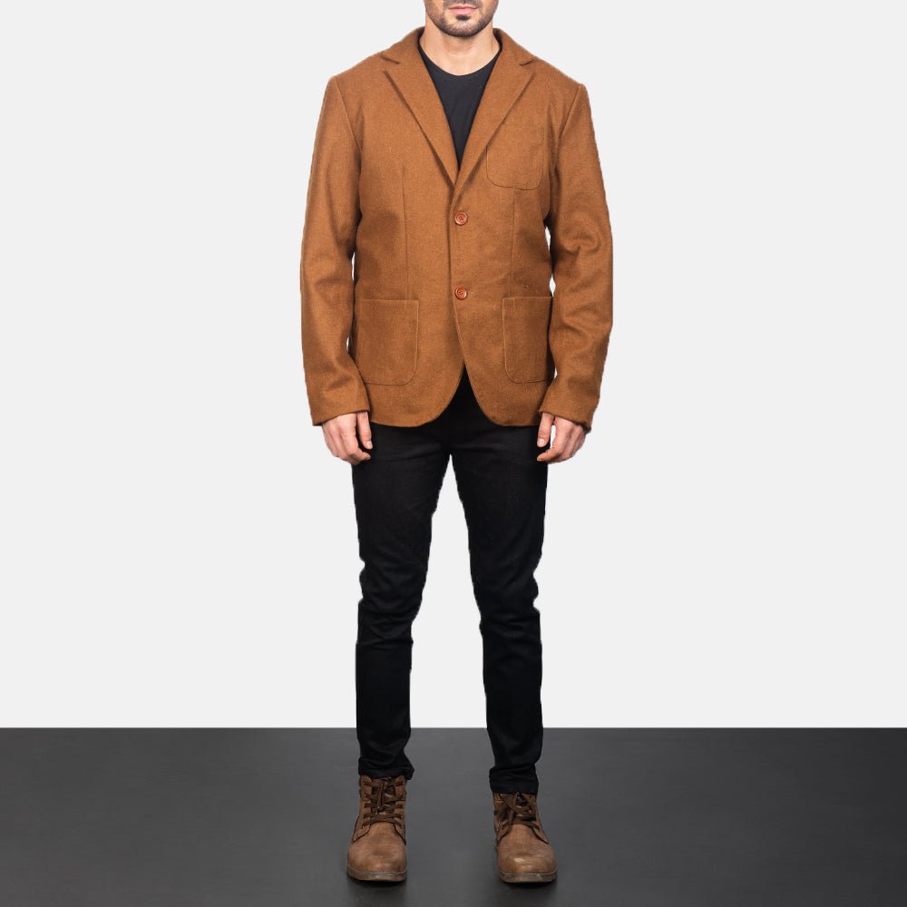 Borges Khaki Wool Blazer - Rare Leather
