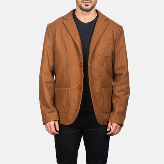 Borges Khaki Wool Blazer - Rare Leather