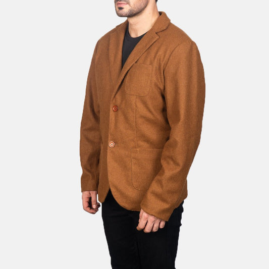 Borges Khaki Wool Blazer - Rare Leather