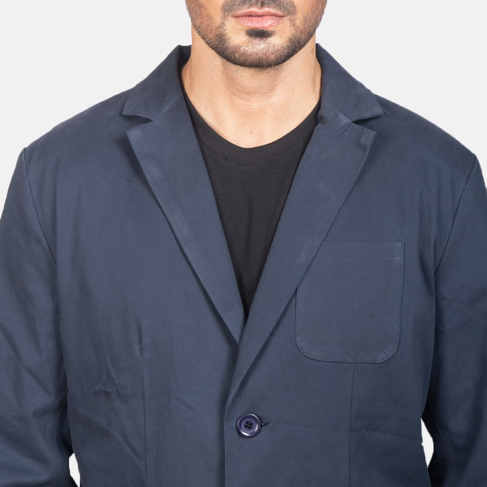 Borges Navy Blue Blazer - Vox Leather