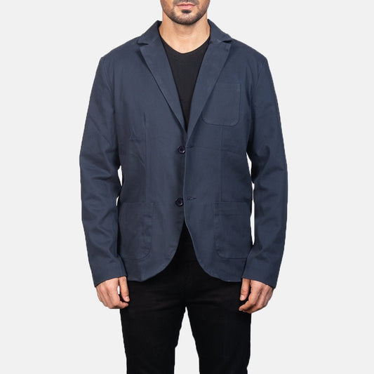 Borges Navy Blue Blazer - Vox Leather