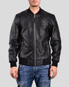 Bran Black Bomber Leather Jacket - Rare Leather