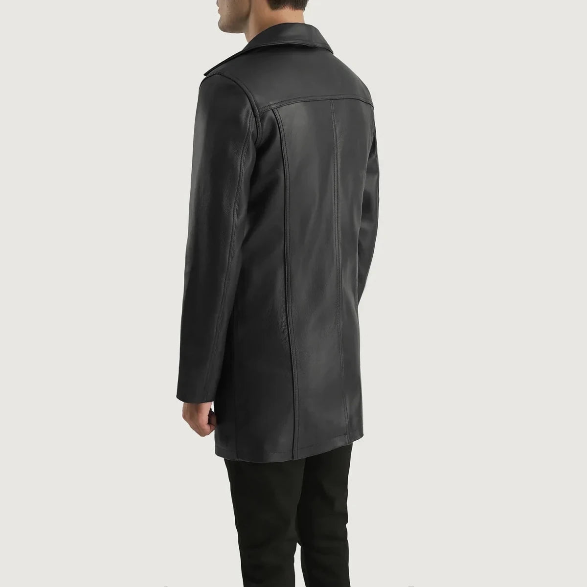 Brawnton Black Leather Coat - Vox Leather