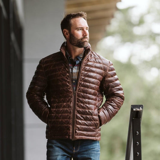 Bridger Leather Down Jacket - Rare Leather