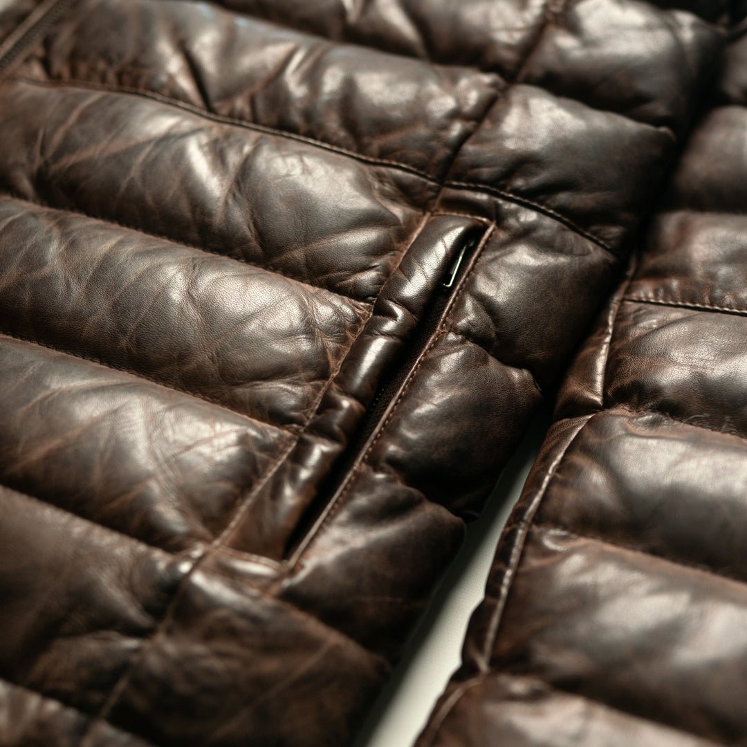 Bridger Leather Down Jacket - Vox Leather