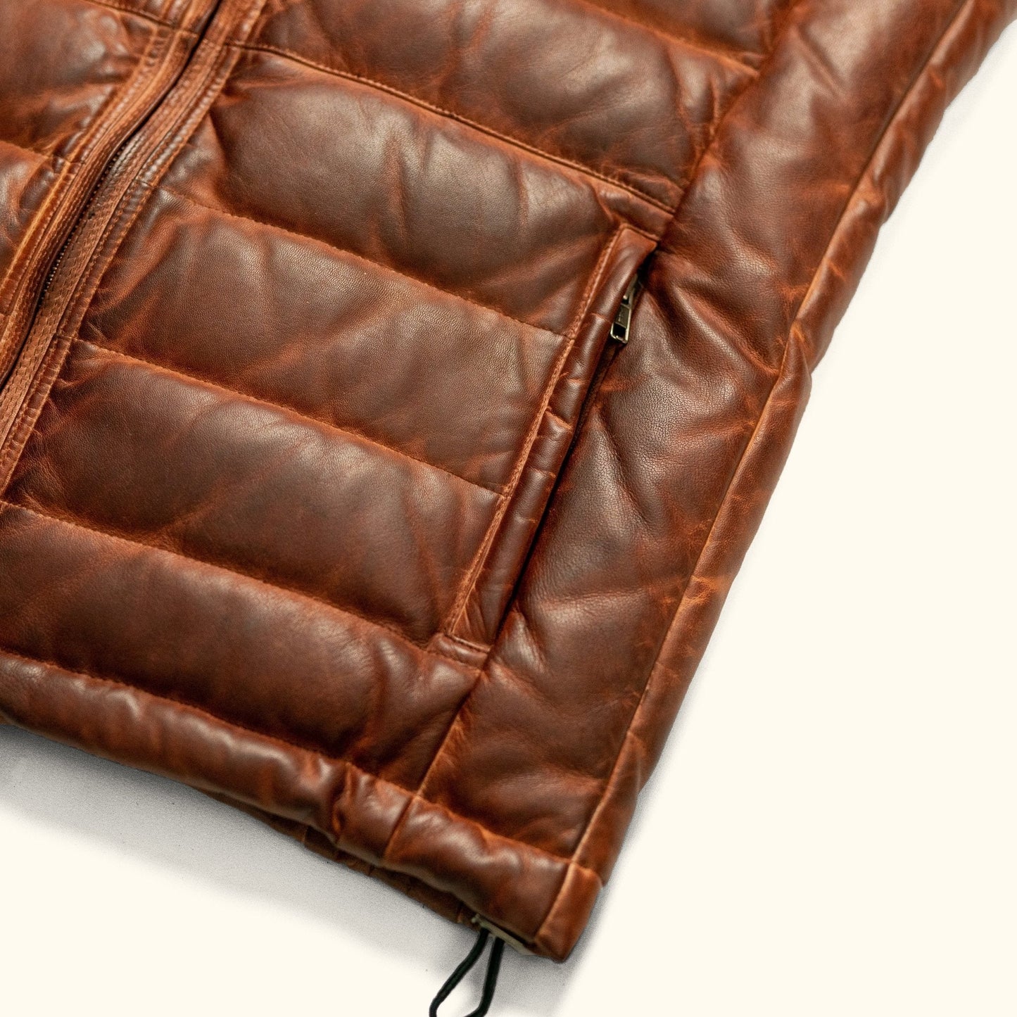 Bridger Leather Down Vest - Rare Leather