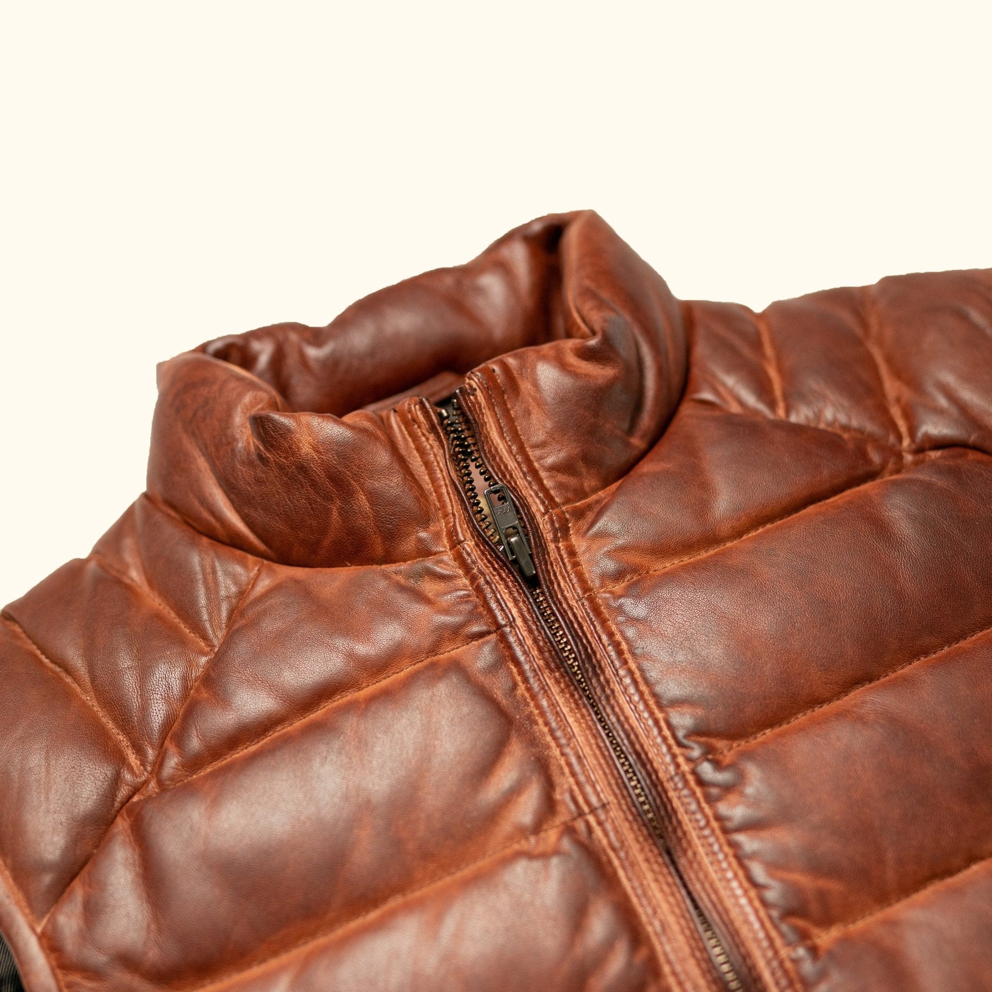 Bridger Leather Down Vest - Rare Leather