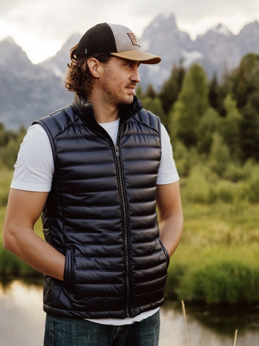 Bridger Leather Down Vest - Vox Leather