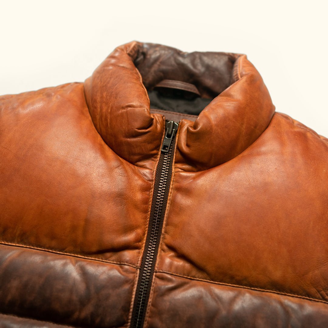 Bridger Leather Down Vest - Vox Leather