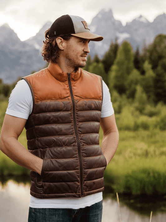 Bridger Leather Down Vest - Vox Leather