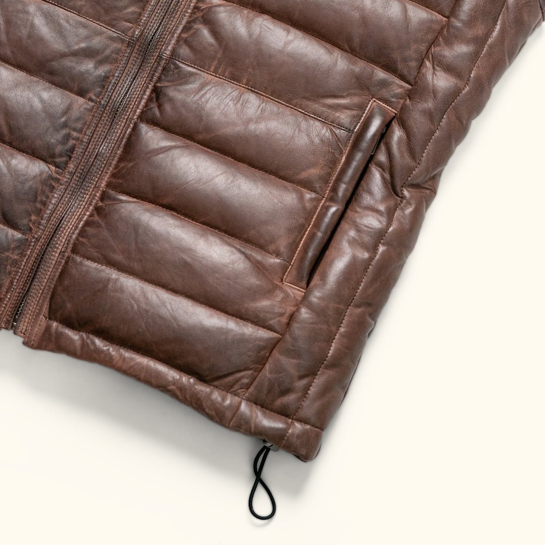 Bridger Leather Down Vest - Vox Leather