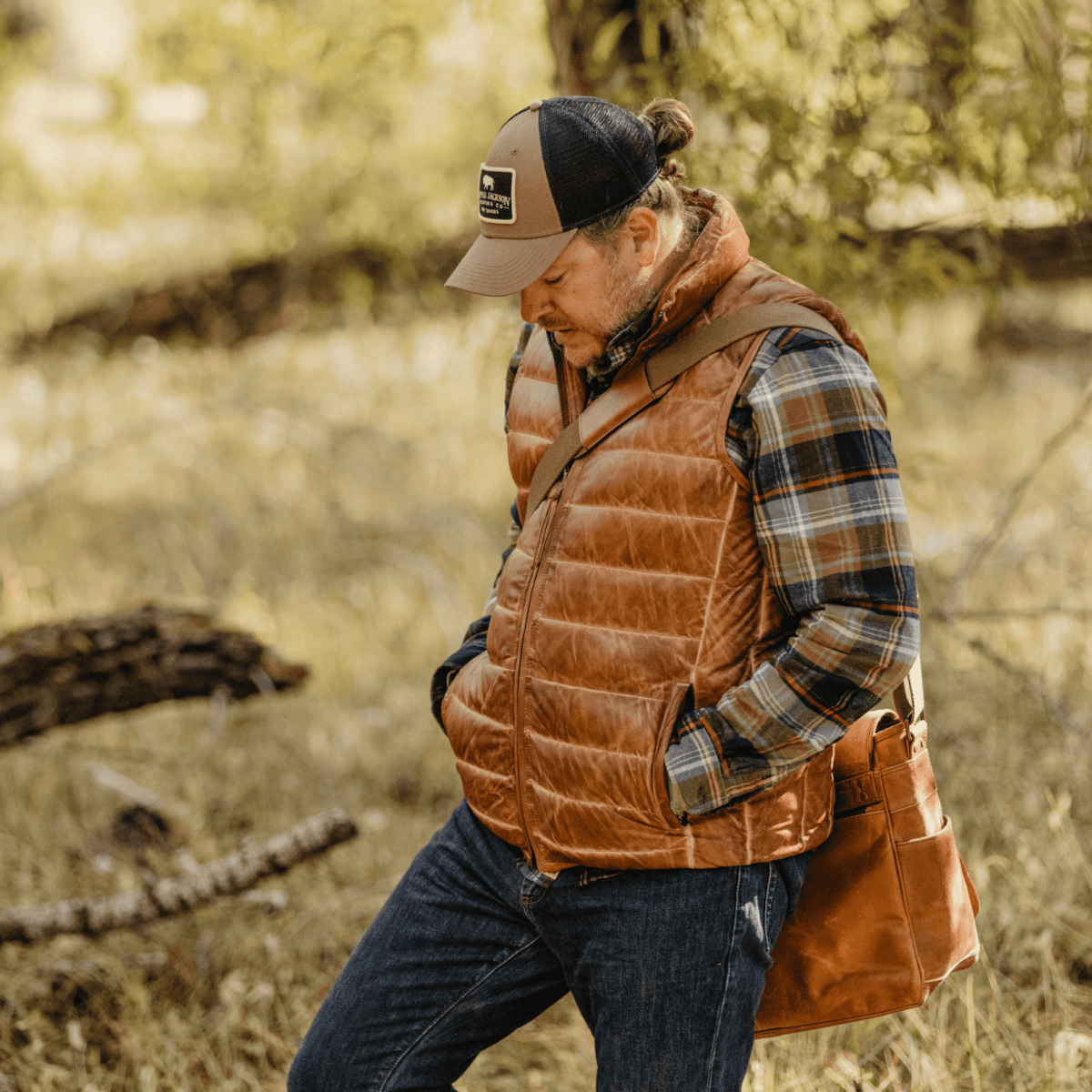 Bridger Leather Down Vest - Vox Leather