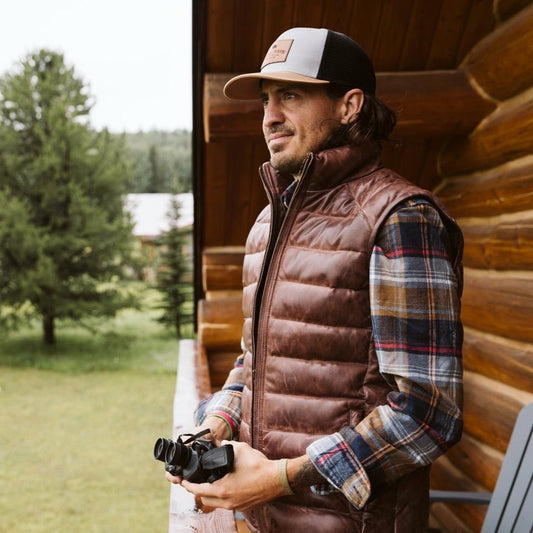 Bridger Leather Down Vest - Vox Leather
