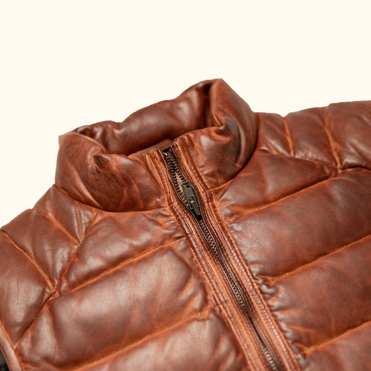 Bridger Leather Down Vest - Vox Leather