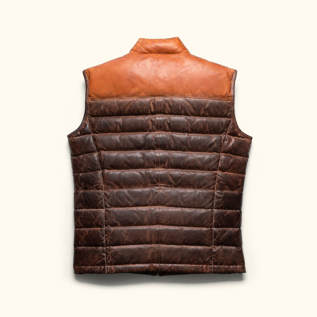 Bridger Leather Down Vest - Vox Leather