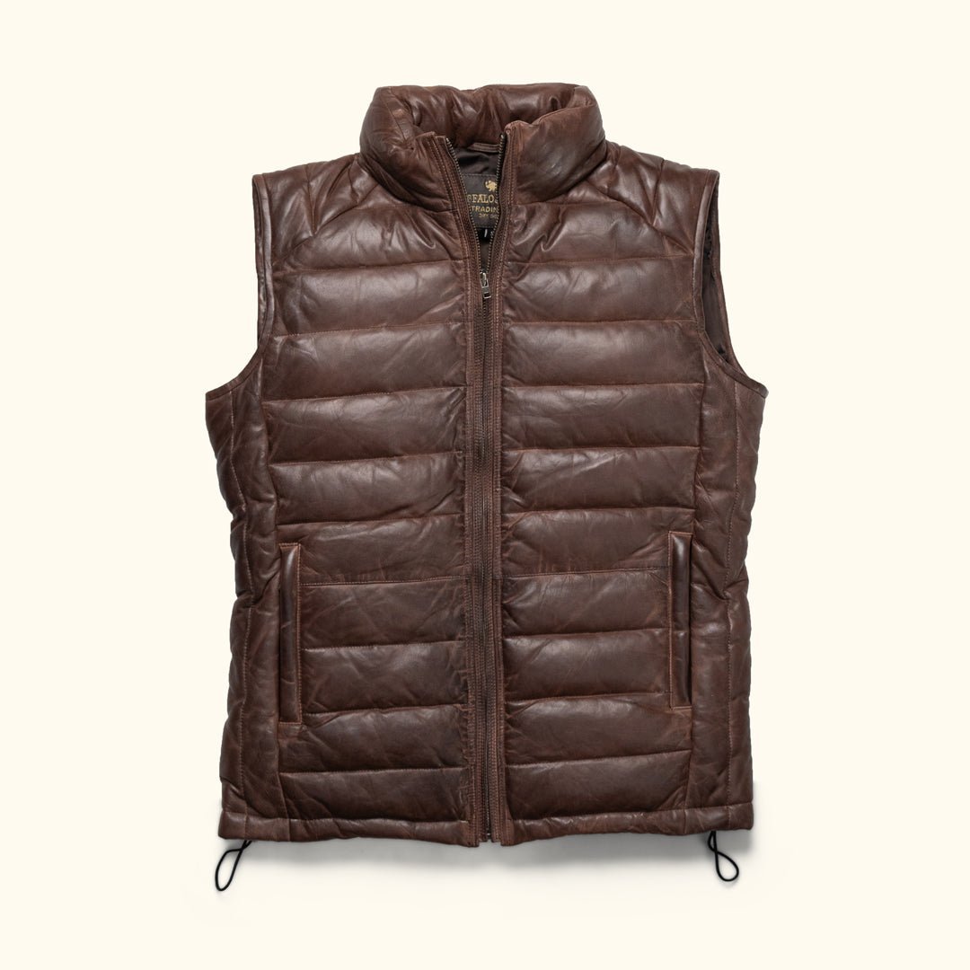 Bridger Leather Down Vest - Vox Leather