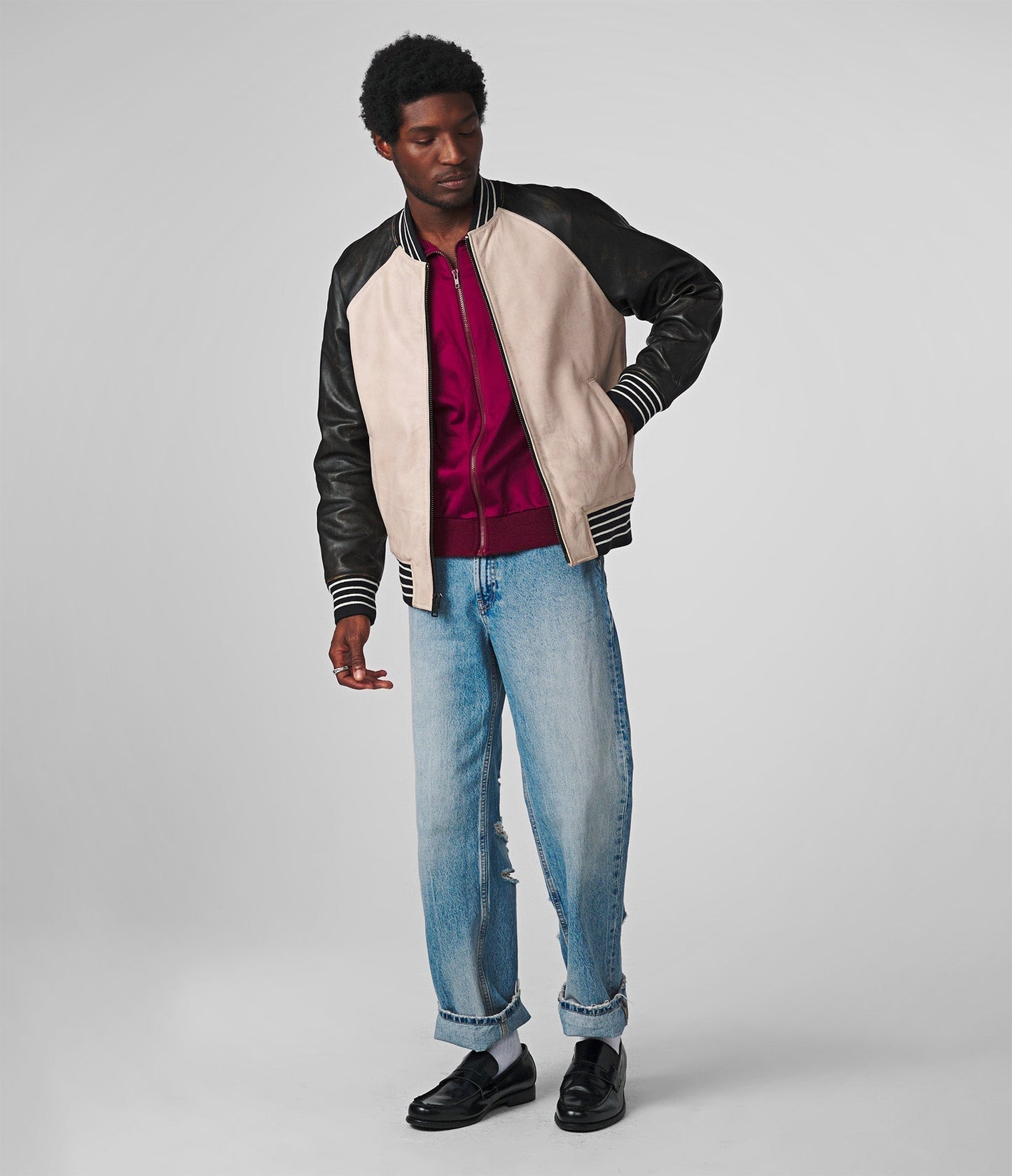 Brooks Vintage Varsity Jacket - Rare Leather