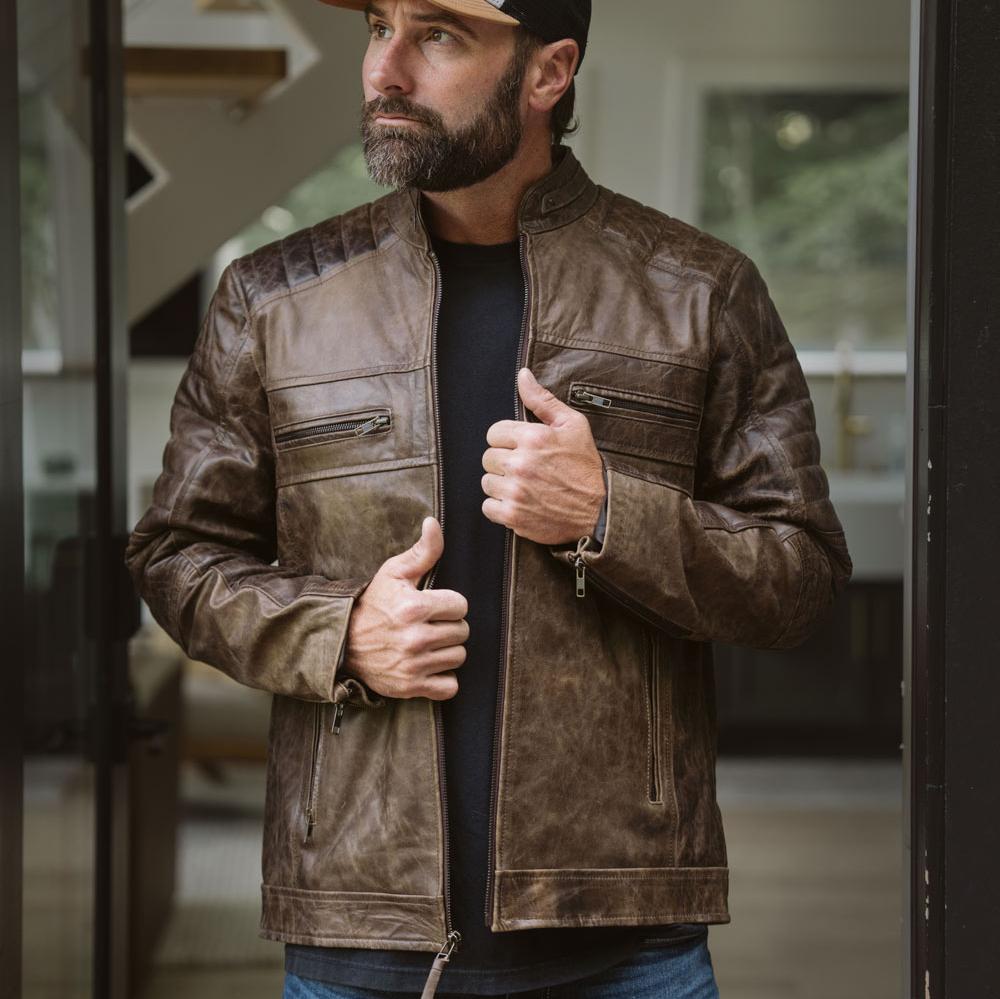 Cafe Racer Leather Jacket - Vox Leather