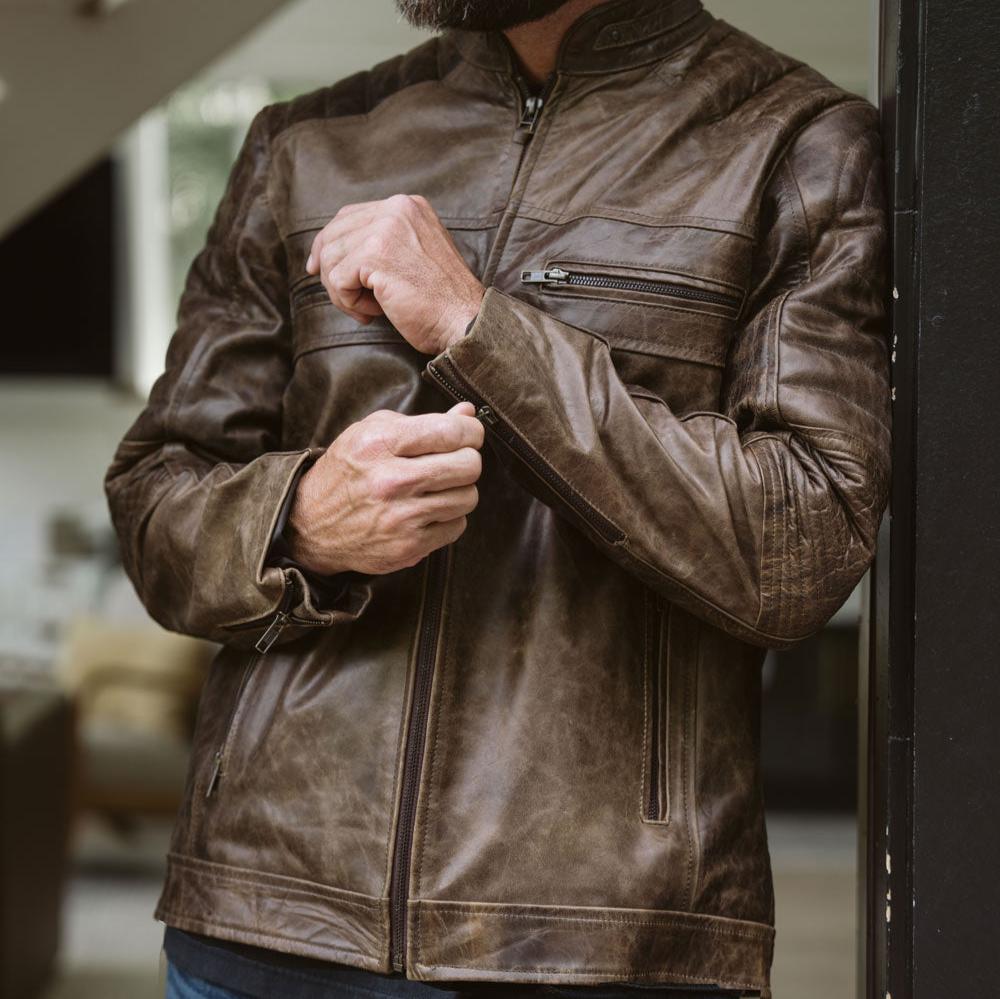 Cafe Racer Leather Jacket - Vox Leather