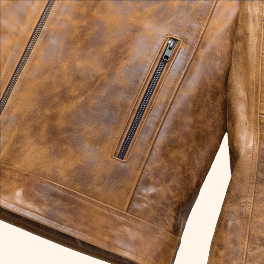 Cafe Racer Leather Jacket - Vox Leather