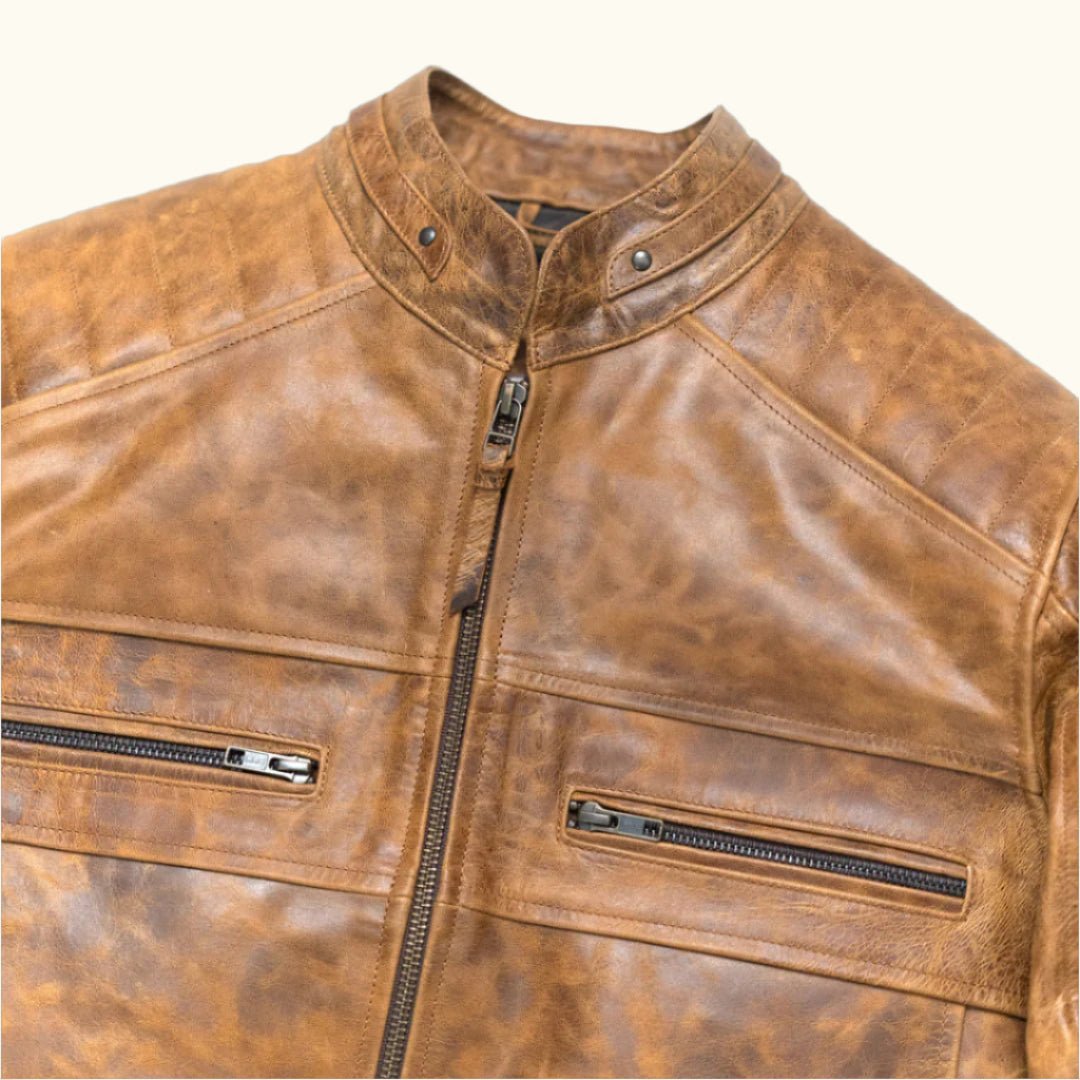 Cafe Racer Leather Jacket - Vox Leather