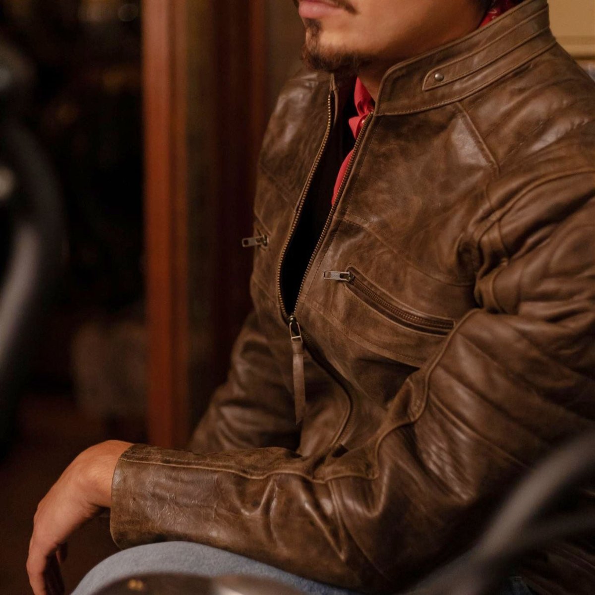 Cafe Racer Leather Jacket - Vox Leather