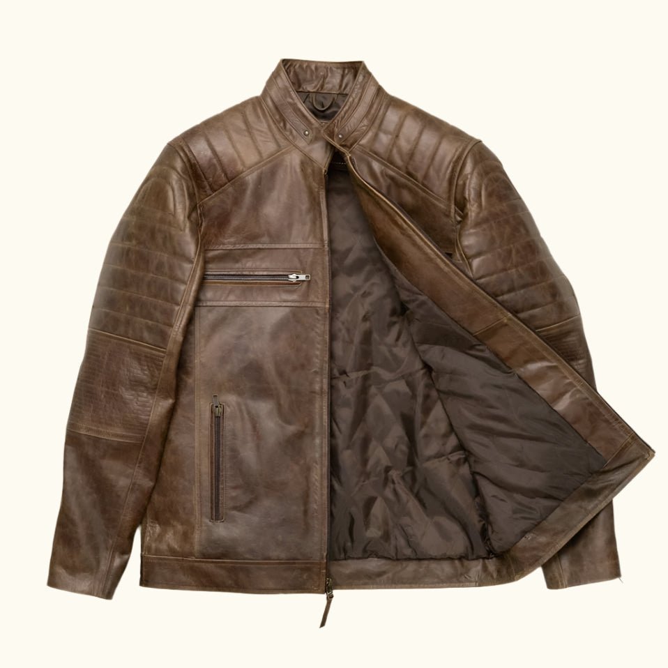 Cafe Racer Leather Jacket - Vox Leather