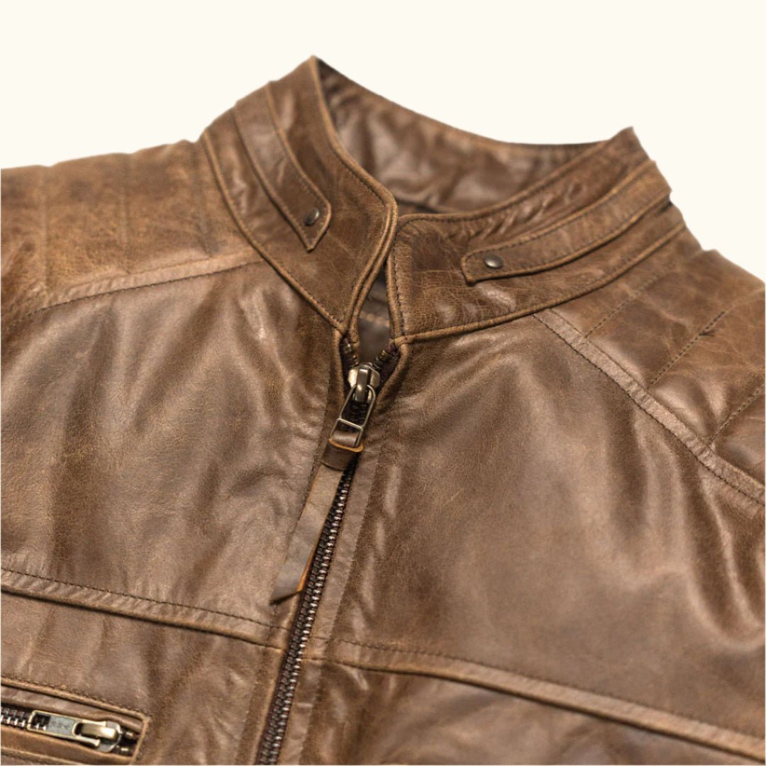 Cafe Racer Leather Jacket - Vox Leather