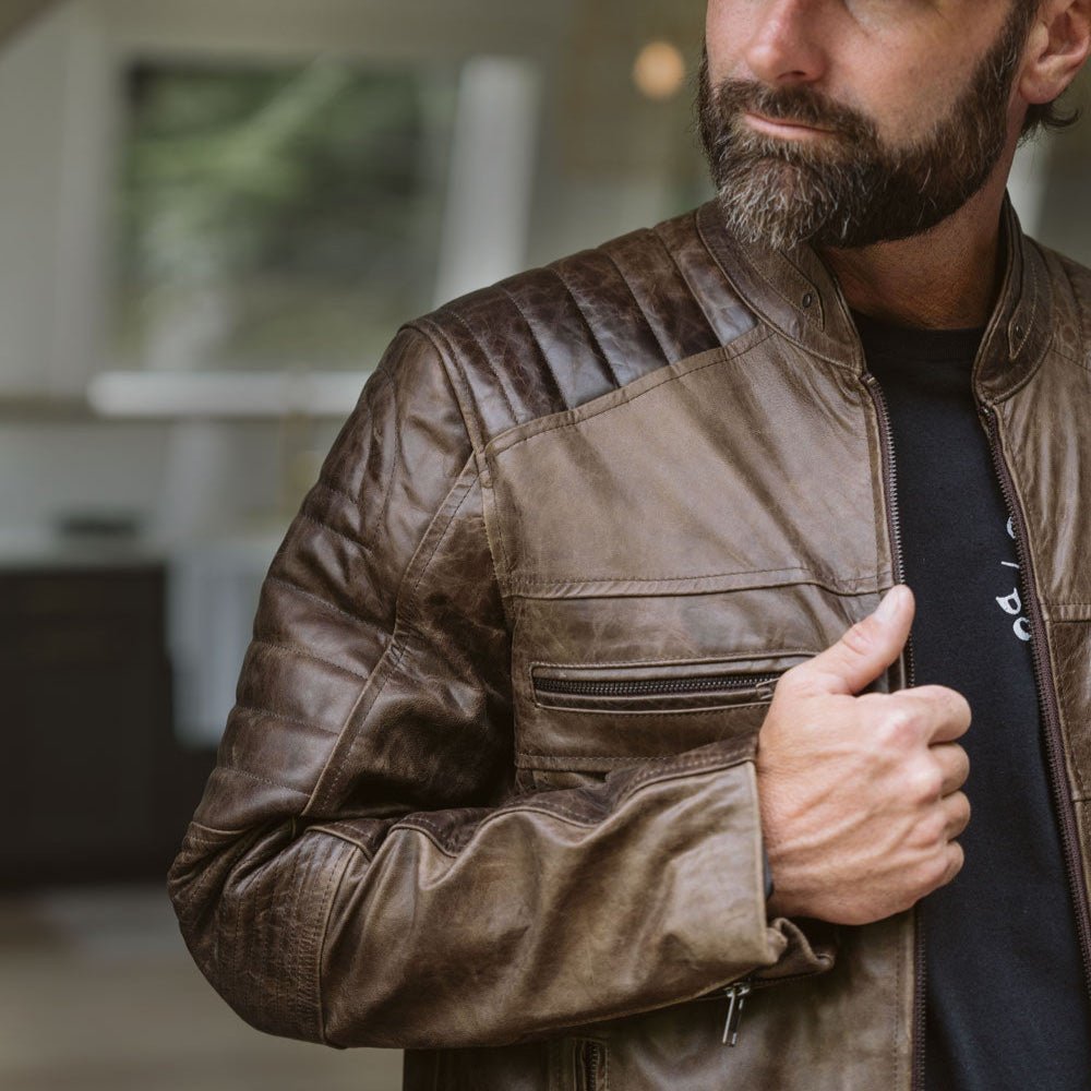 Cafe Racer Leather Jacket - Vox Leather