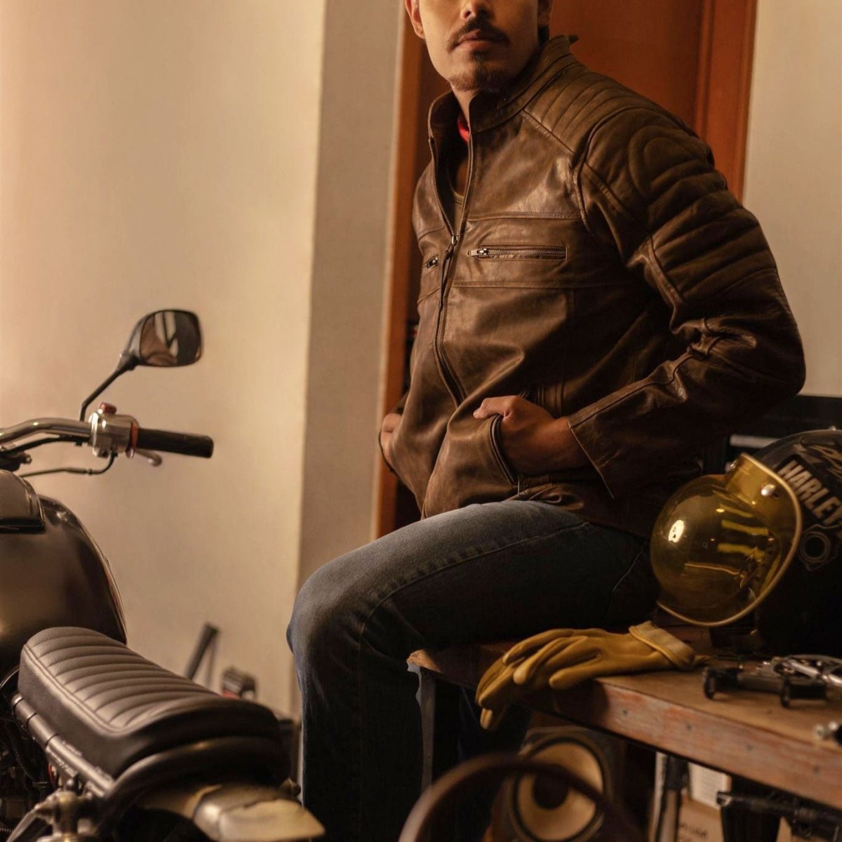 Cafe Racer Leather Jacket - Vox Leather