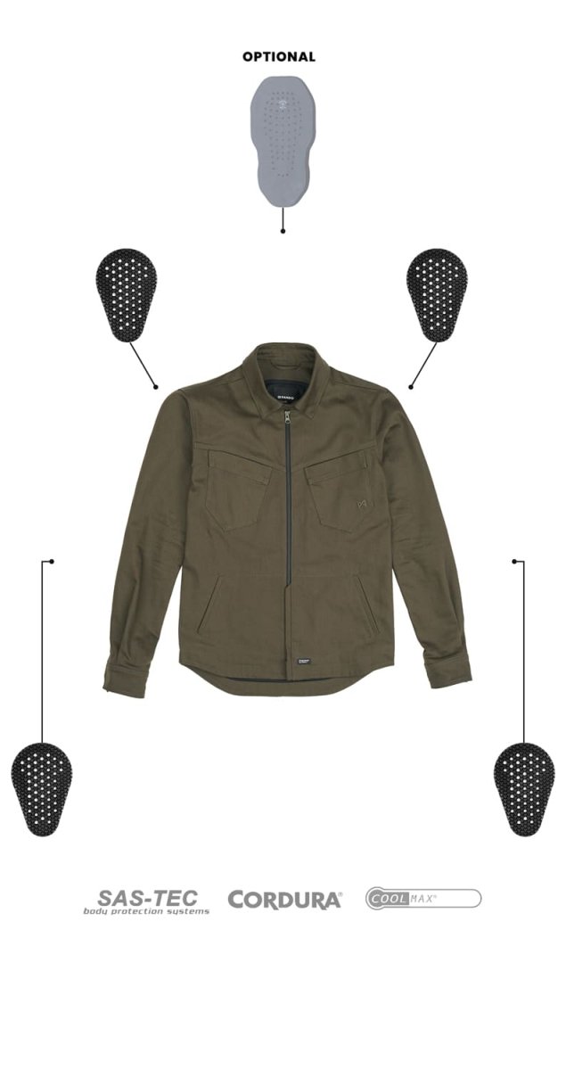 CAPO COR 02 – Motorcycle Shirt for Men Slim-Fit Cordura® - Vox Leather