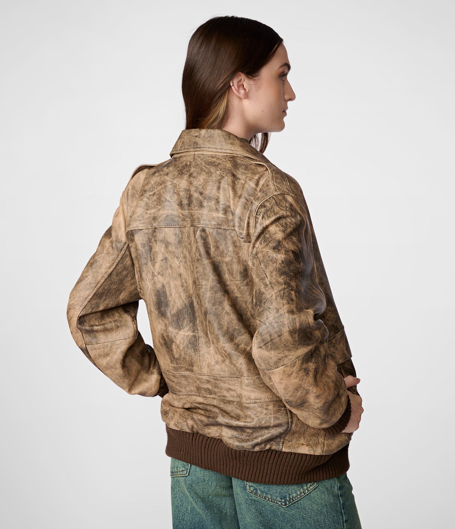 Cassidy Oversized Bomber - Rare Leather