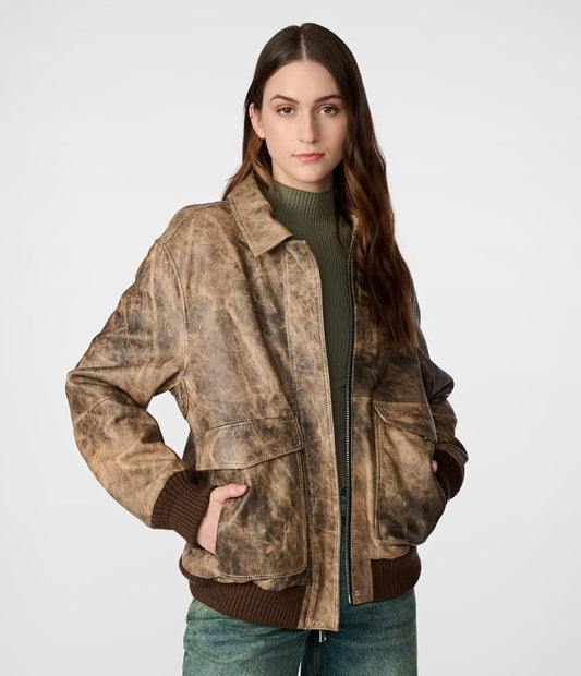 Cassidy Oversized Bomber - Vox Leather