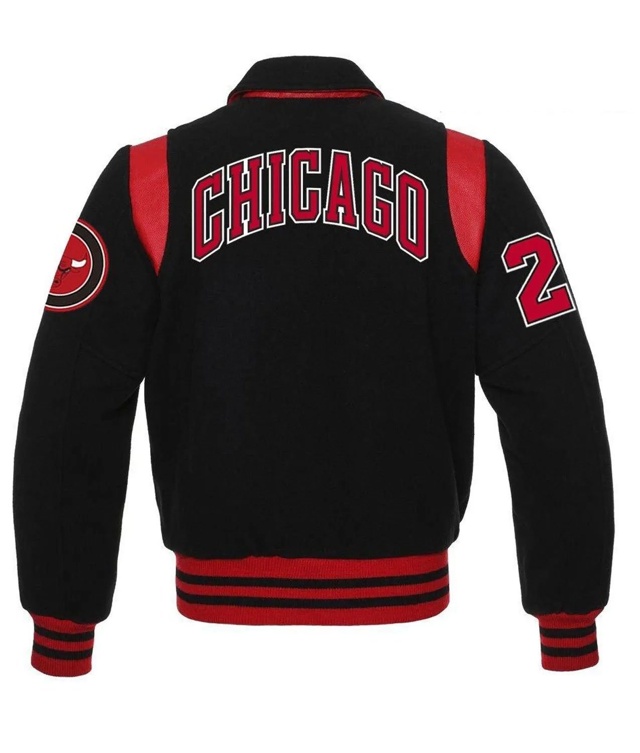 Chicago Bulls Black Varsity Jacket - Rare Leather