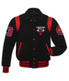 Chicago Bulls Black Varsity Jacket - Rare Leather