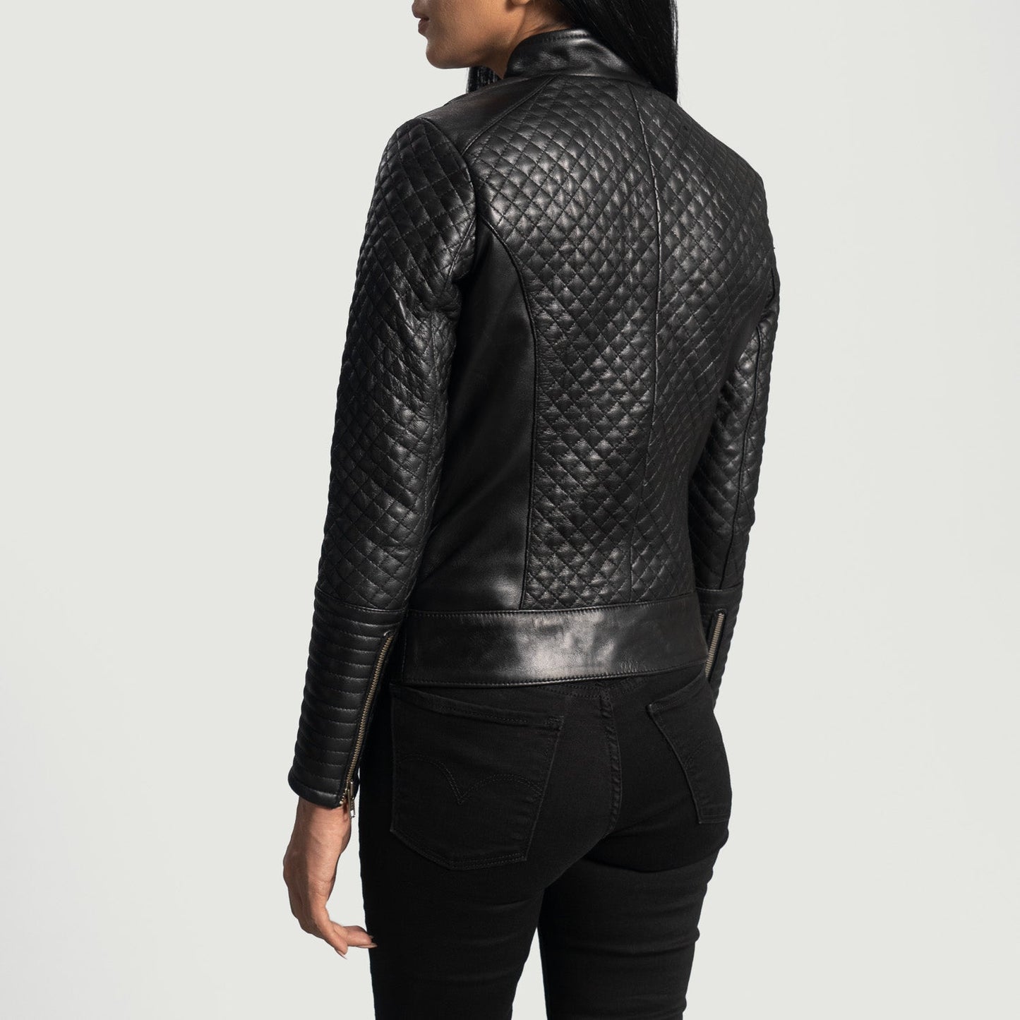 Cityscape Black Leather Biker Jacket - Rare Leather