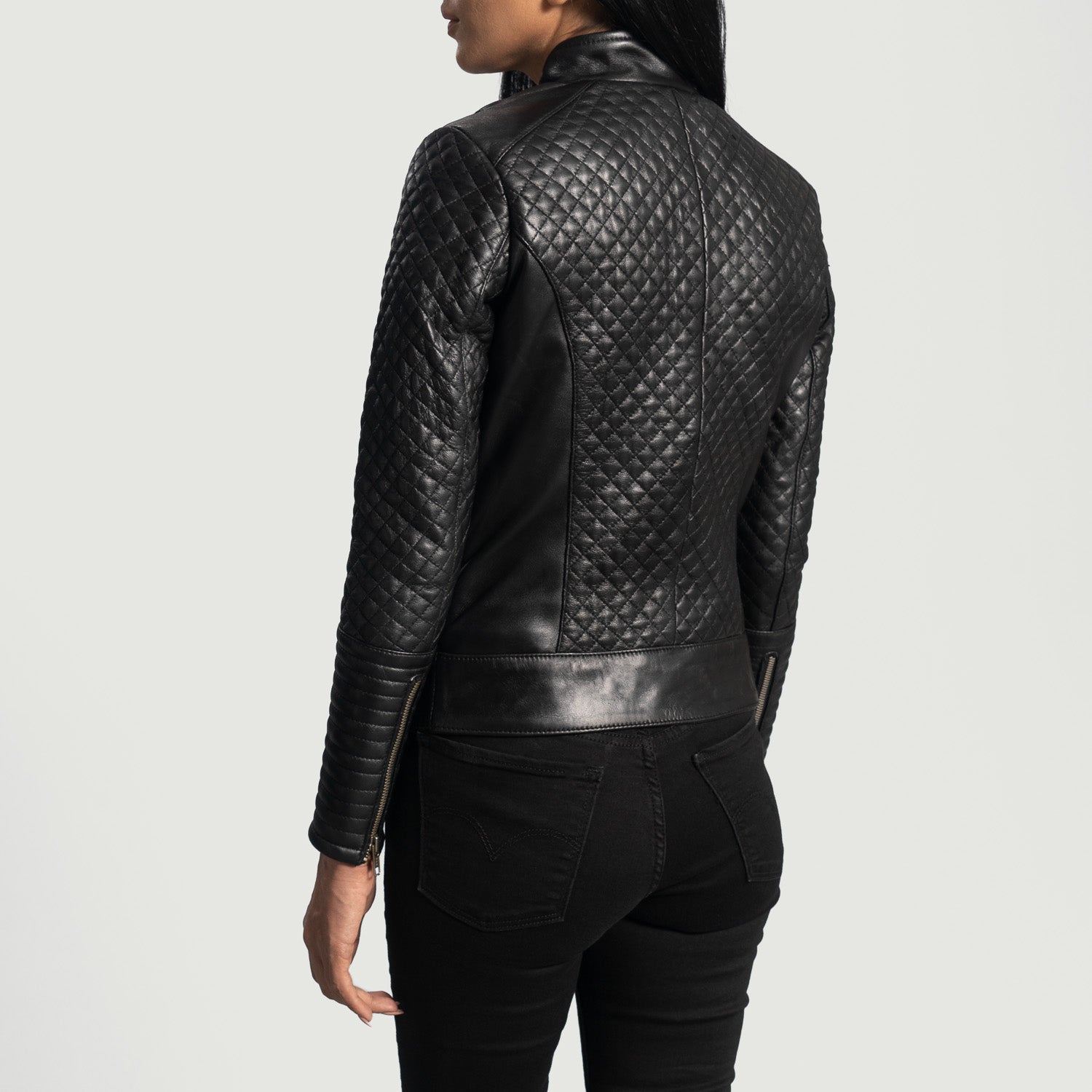 Cityscape Black Leather Biker Jacket - Rare Leather