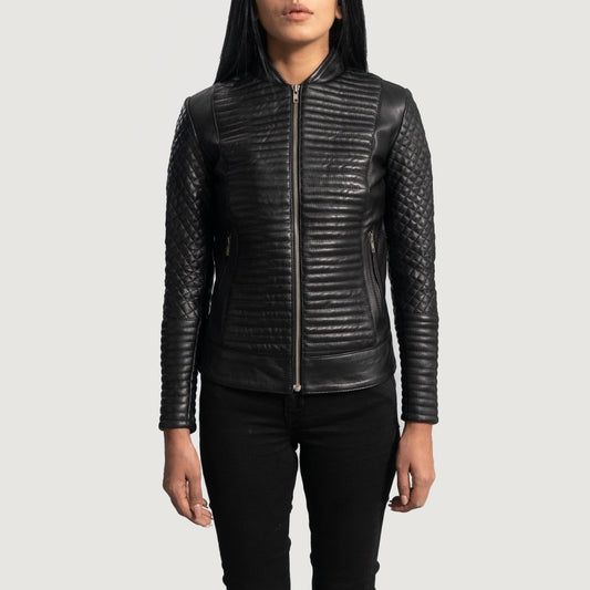 Cityscape Black Leather Biker Jacket - Vox Leather